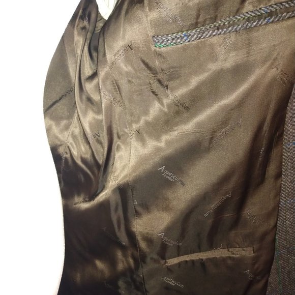 VINTAGE AQUASCUTUM MENS WOOL SPORT COAT SUIT PROM - Picture 7 of 8
